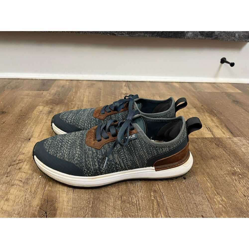 True Linkswear LUX Knit Heathered Blue Golf Shoes Breathable Men's 8 No Insole